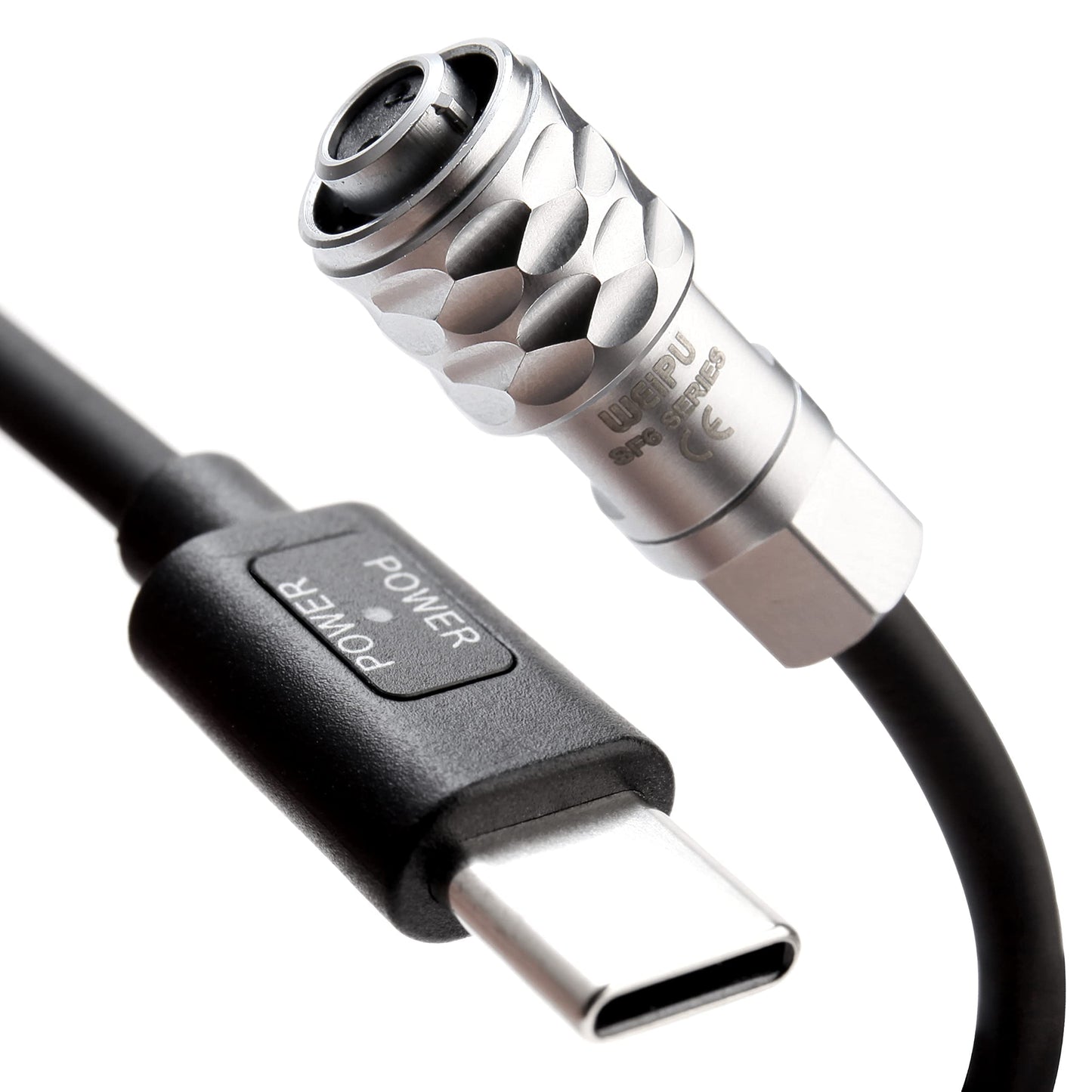 KOERTACOO BMPCC 4K/6K Trigger Coiled Power Cable for Blackmagic Pocket Cinema Camera 4K/6k,USB C Type-C PD Male Connector to Weipu SF61B/S2 2-pin