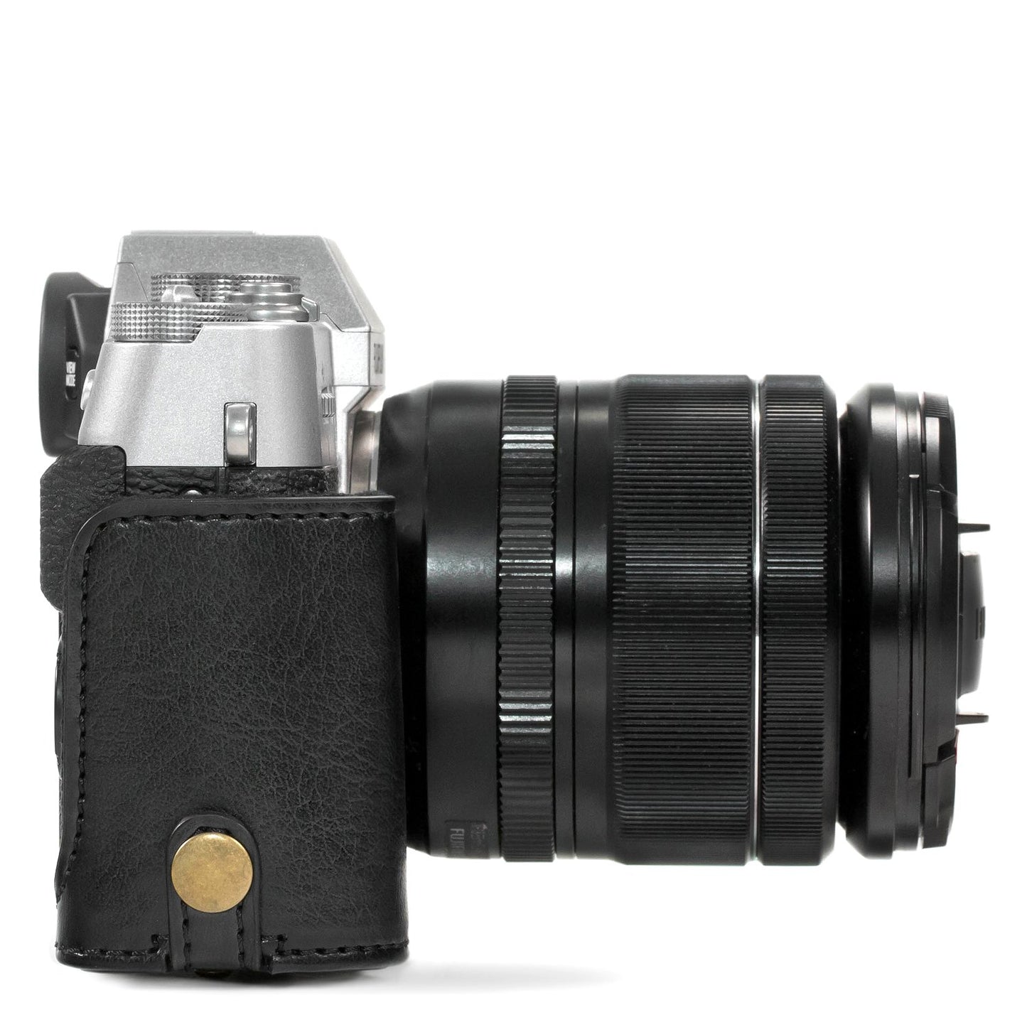 MegaGear MG981 Ever Ready Leather Camera Case and Strap for Fujifilm X-T30, X-T20, X-T10 (16-50mm / 18-55mm Lenses) - Black