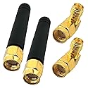 QAREQU Small Wireless Antenna (2-Pack) 2.4GHz 5.8GHz 2dBi RP-SMA Hole for WiFi Bluetooth Computer PC Network LAN