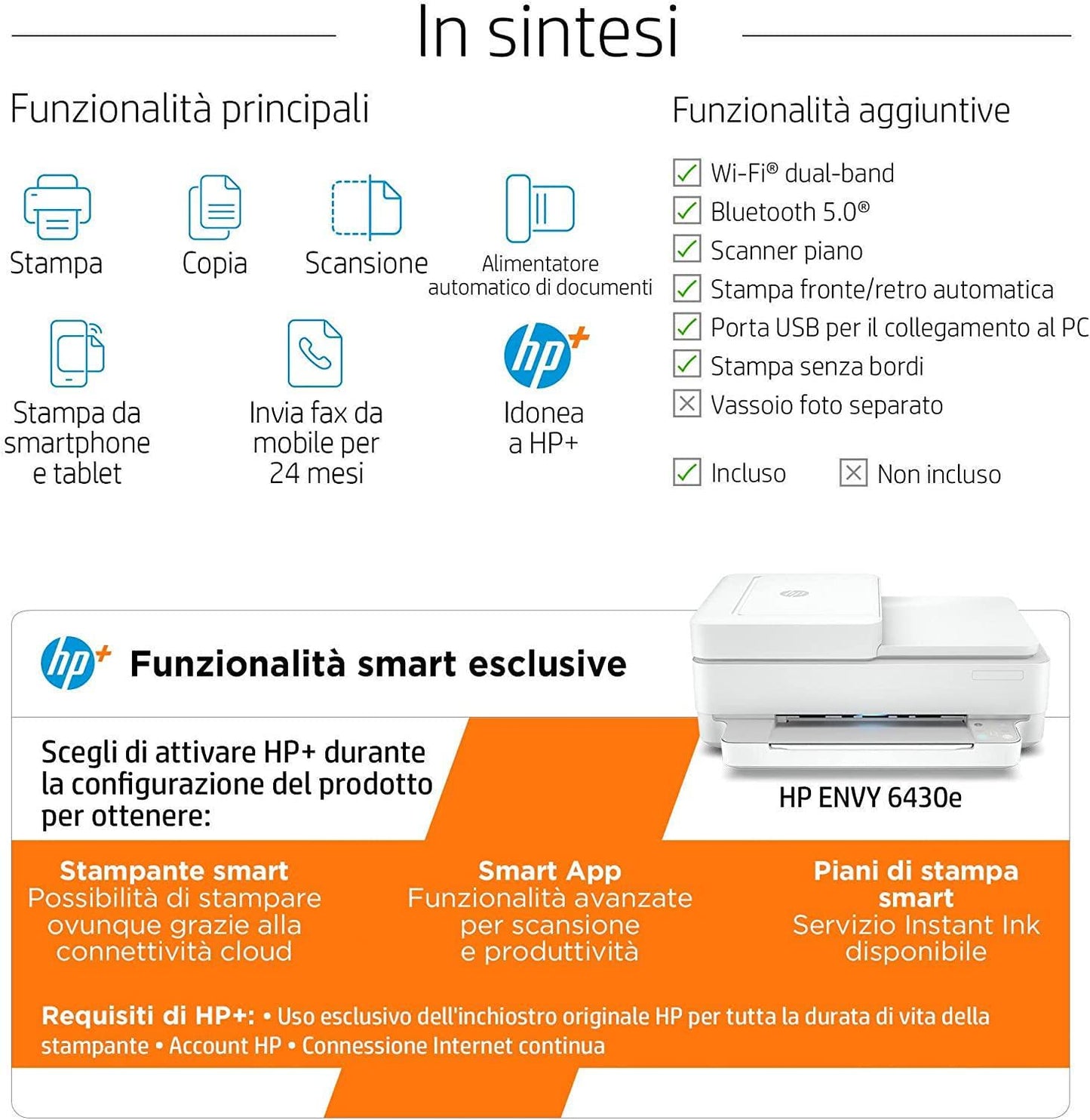HP Envy 6430e All-in-One Printer Multifunctionsprinter Color, W128182185 (Multifunctionsprinter Color Ink Scanning: 1200 x 1200 dpi)