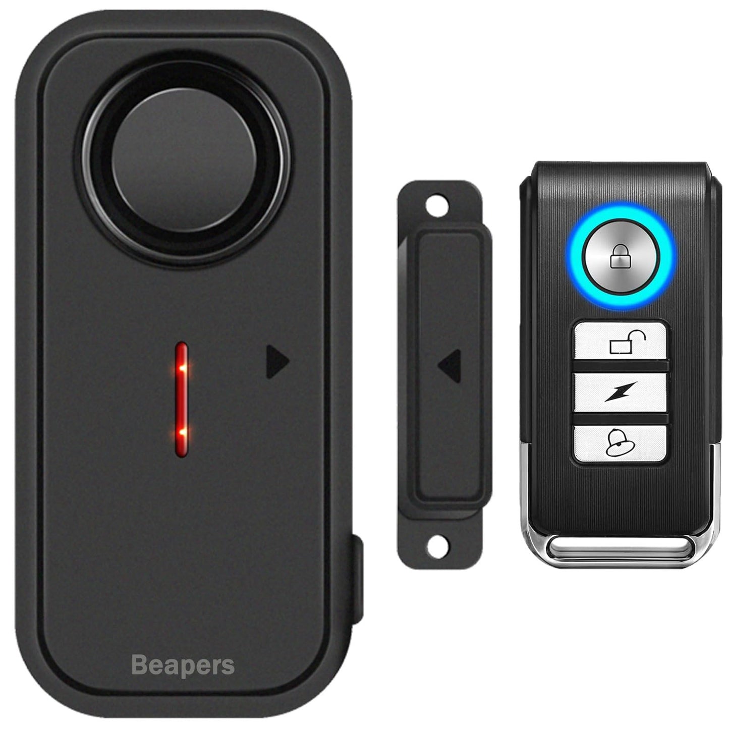 Personal Security Waterproof Door/Window Alarm - IP66 Waterproof with Remote Control, 113dB, Alarm/Doorbell Mode, Upgraded door gap spacing