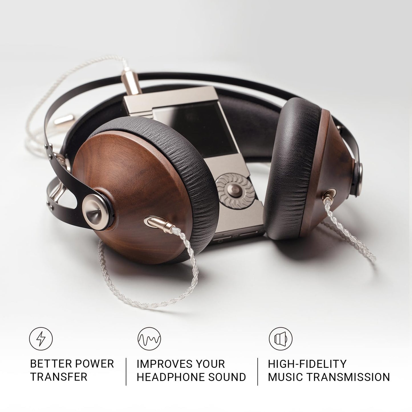MEZE AUDIO | 99 Series Silver Plated Upgrade Balanced 2.5mm Jack | Headphones HiFi Replacement 2.5mm Male to Dual TS Mono 3.5mm Male Connector Plug…