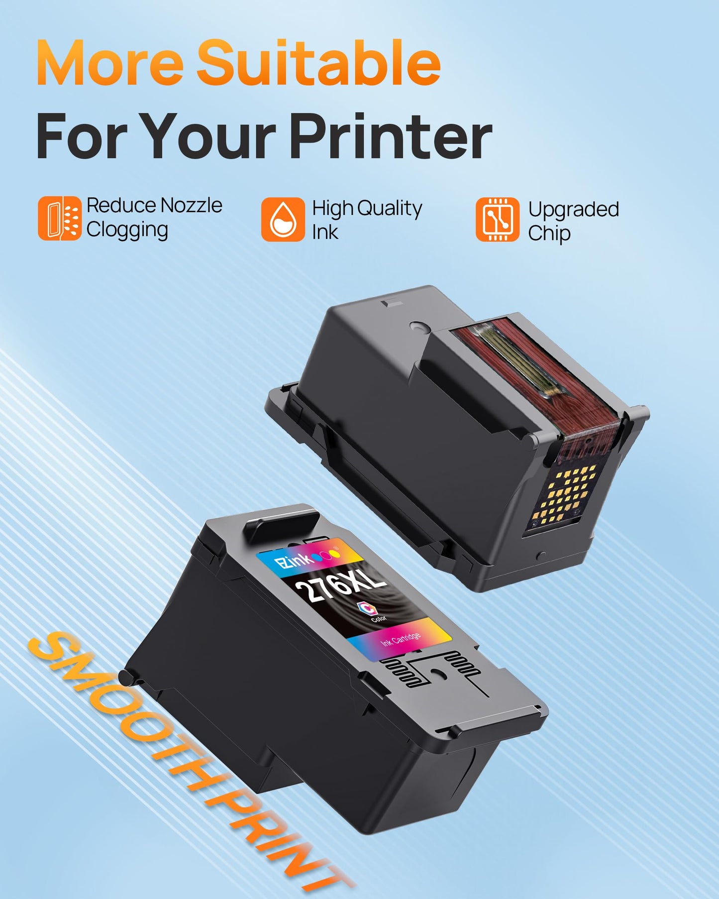 PG-275XL CL-276XL Replacement for Canon 275 and 276 Ink Cartridges for Canon Ink 275 and 276 275XL 276XL Combo Pack for PIXMA TR4720 TS3522 TS3500