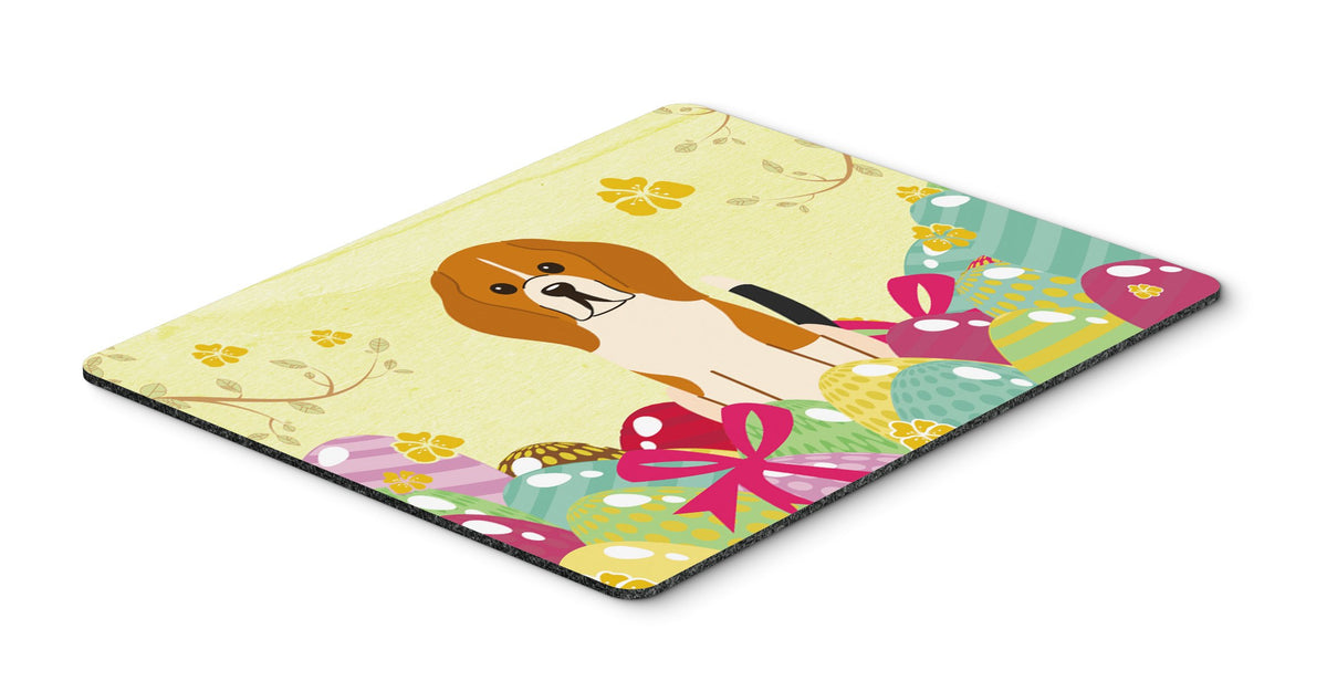 Caroline's Treasures BB6040MP Easter Eggs Beagle Tricolor Mouse Pad, Hot Pad or Trivet for Home Office Gaming Working Computers Laptop Mouse