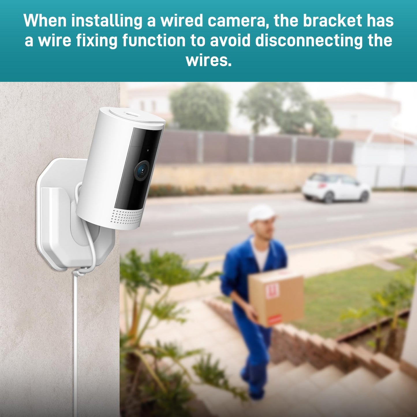 (3Pack) Ring Indoor Camera Wall Mount Bracket Compatible with Ring Indoor Cam/Ring Indoor Cam Plus/Mini 2K ?Indoor Camera Adhesive No Drill No Screws