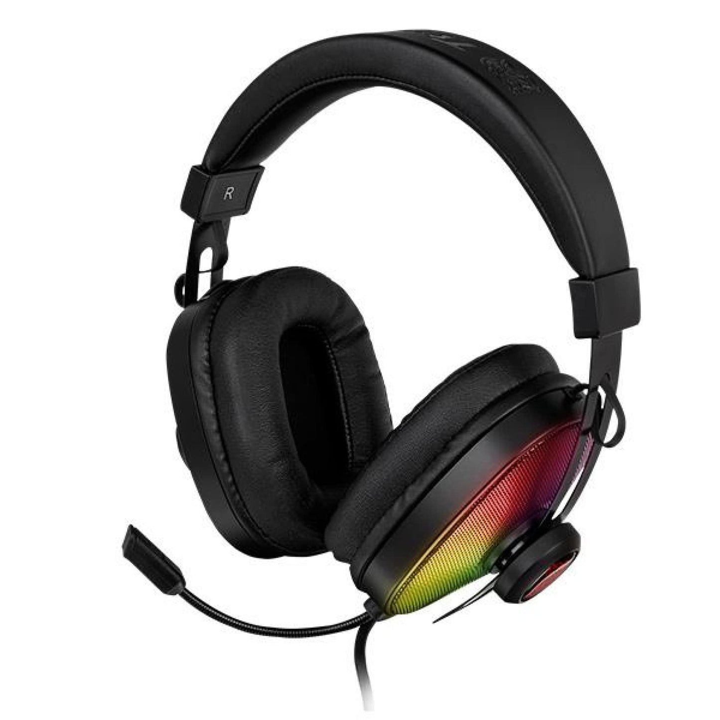 Tt eSPORTS Thermaltake Pulse G100 RGB 53mm Neodymium Driver Adjustable Leatherette Headband Lightweight Gaming Headset,Black