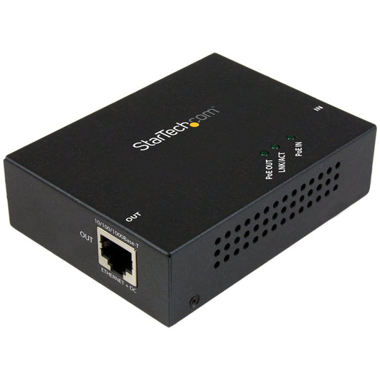 StarTech.com 1 Port Gigabit PoE+ Extender 802.3at & 802.3af - 100m (330ft) - Power over Ethernet Extender - PoE Repeater Network Extender , TAA
