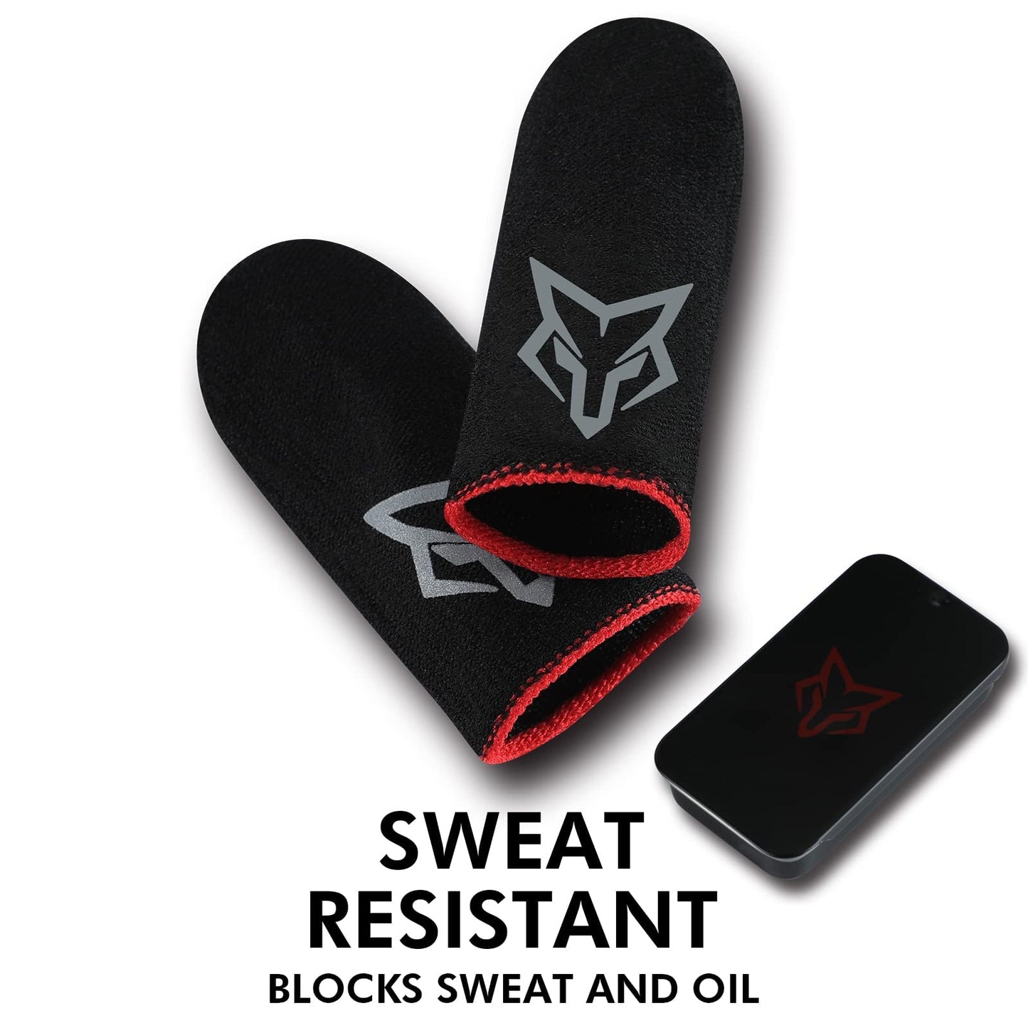 Mobile Phone Game Finger Sleeves [6pcs], Anti-Sweat Breathable,Gaming Sleeve,Thumbs Finger Gloves Cover Sleeve for League of Legend, PUBG, Rules