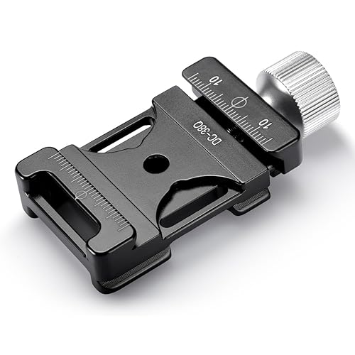 Neewer Aluminum Screw Knob Clamp Compatible Mini Quick Release Clamp for QR Plate (38mm)