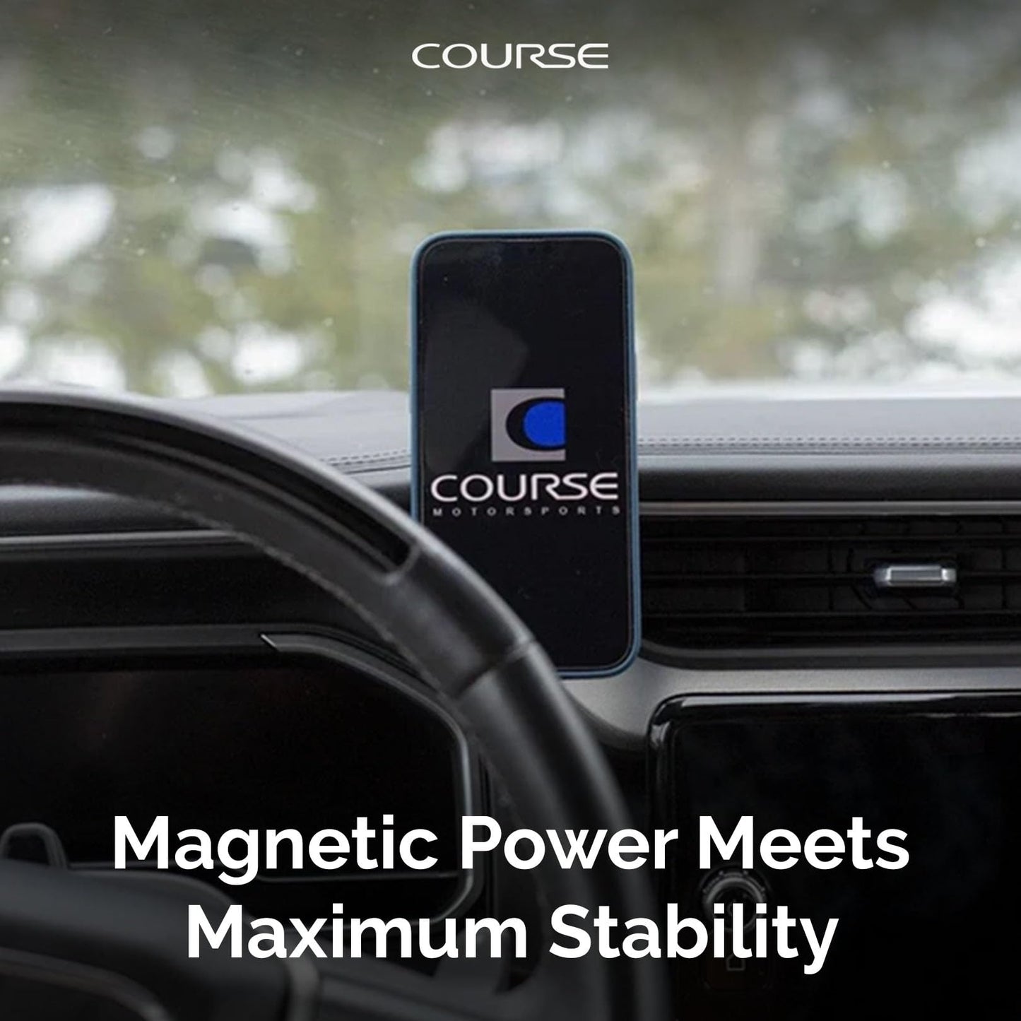 Course Motorsports Direct Fit Magnetic Phone Mount | Truck Phone Holder | Custom Dash Mount | Compatible with GMC Sierra Denali 1500 AT4 (2022+)