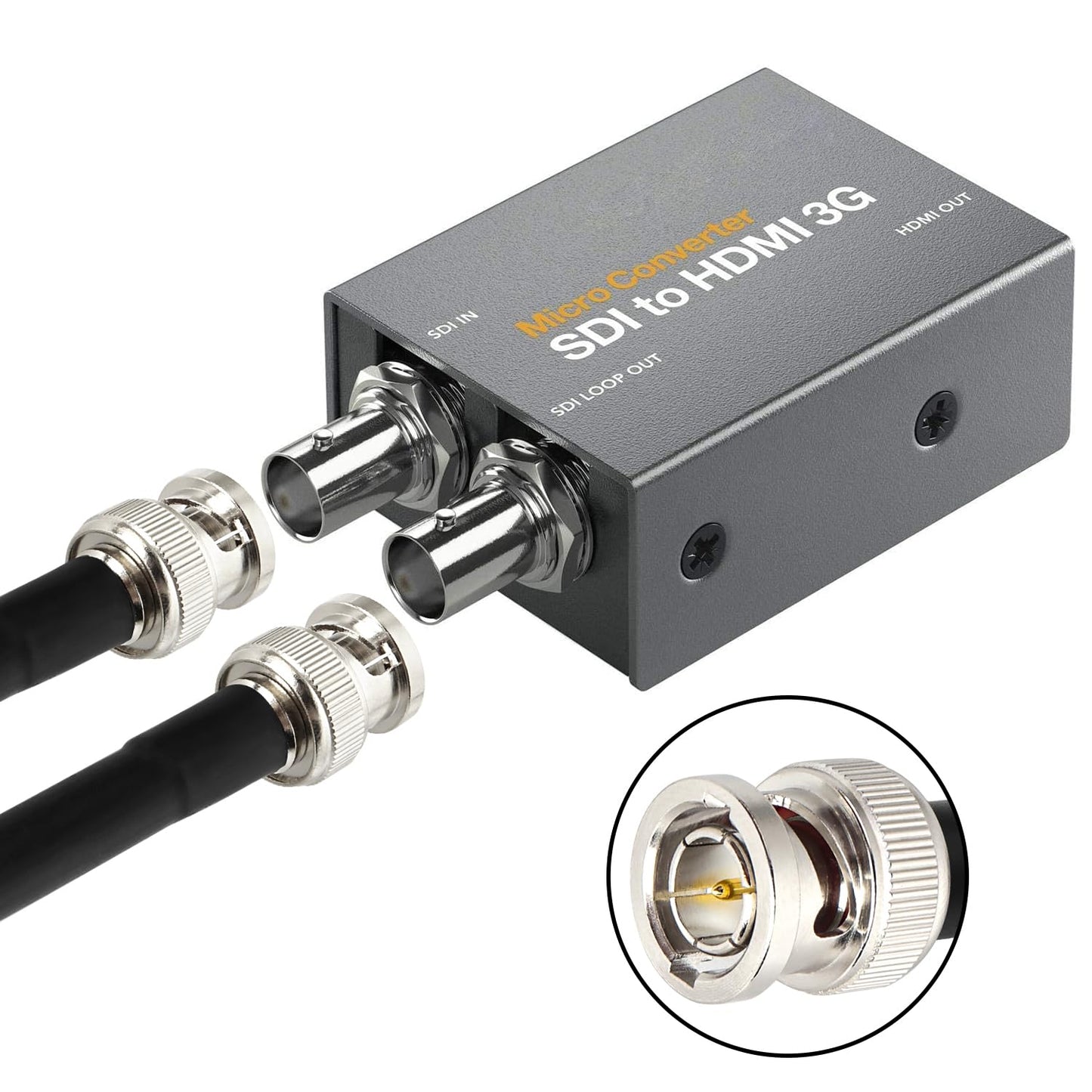 XRDS -RF 6FT SDI Cable - 75 Ohm RG59 BNC Male Cable for 4K 1080P 3G/6G HD SDI Camera Monitor Video Recorder SDI to HDMI Converter Splitter Security