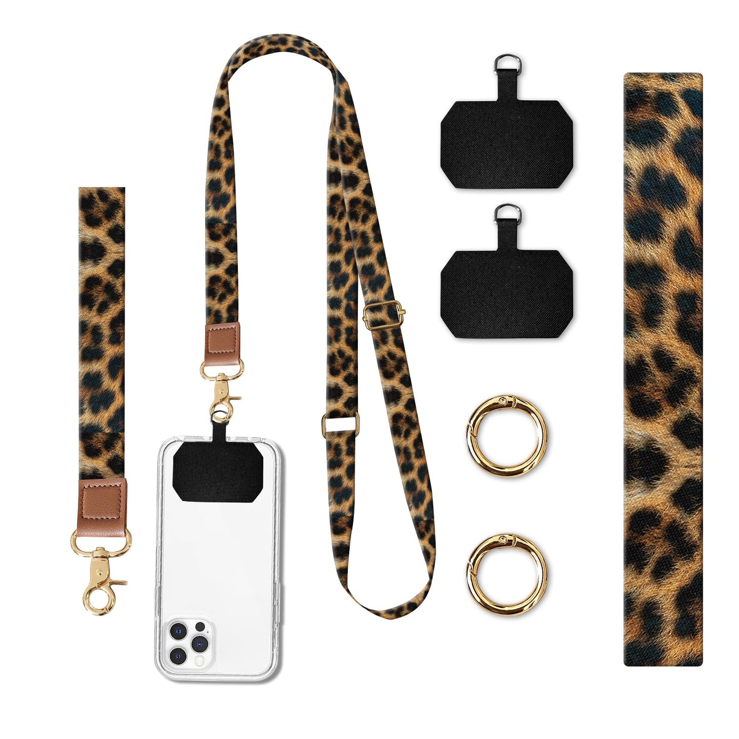 DARUIXZ Phone Lanyard Crossbody Wrist Strap, Universal Adjustable Neck Strap for Phone Case Keys ID Badges, Phone Accessories Travel Essential