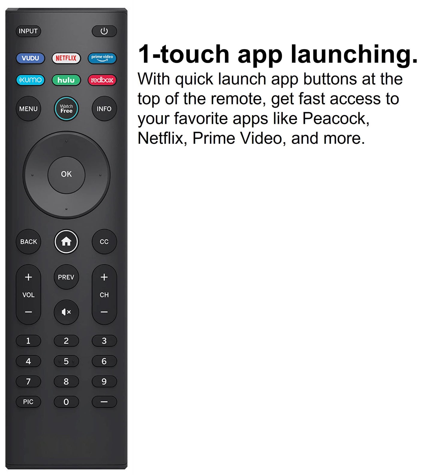 Universal for VIZIO Smart TV Remote Control Replacement XRT140 Compatible with VIZIO All LED LCD HD 4K UHD HDR Smart TVs