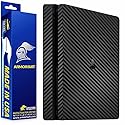 ArmorSuit MilitaryShield Black Carbon Fiber Skin Wrap Film + HD Clear Screen Protector for Sony PlayStation 4 Slim - Anti-Bubble Film