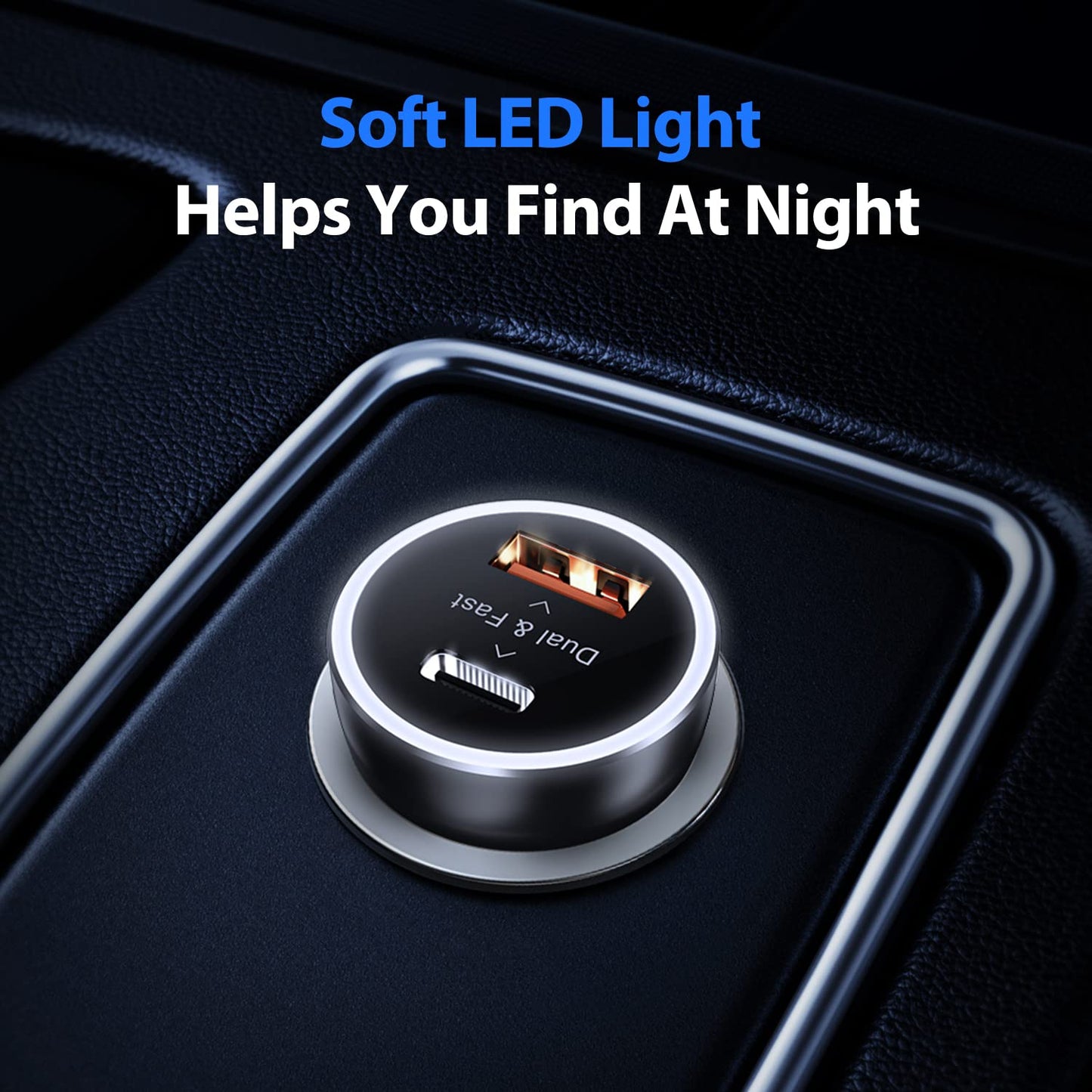 PD Fast Charging Car Charger with MFi Certified USB C Lightning Cable Carplay Cord 3.3ft, VOLPORT Auto Quick Adapter 39W Car Charger Power Delivery…