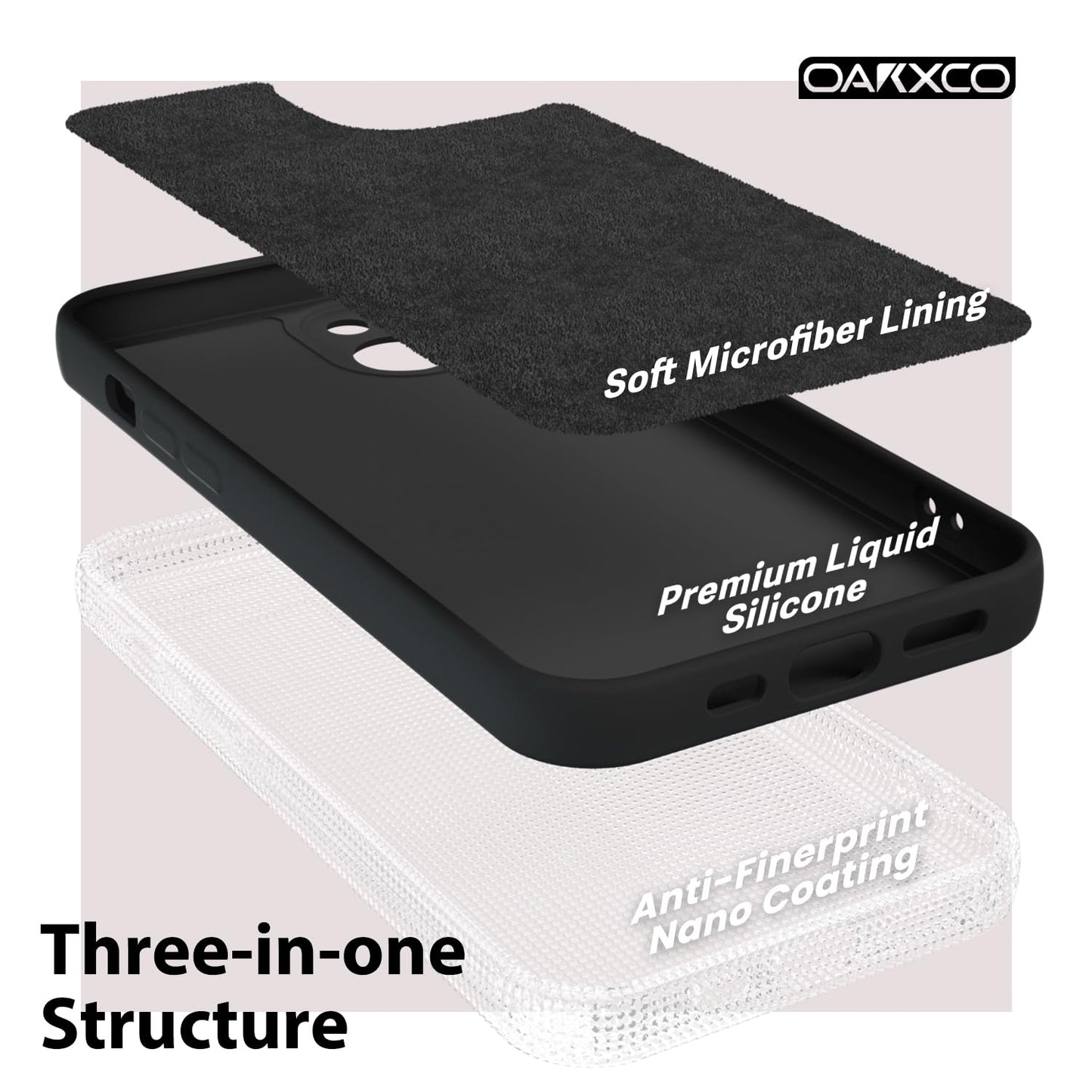 oakxco for iPhone 13 Phone Case Liquid Silicone, Cute Thin Slim Soft Rubber TPU Plain Smooth Gel Cover for Women Girl Aesthetic Design, Matte Solid
