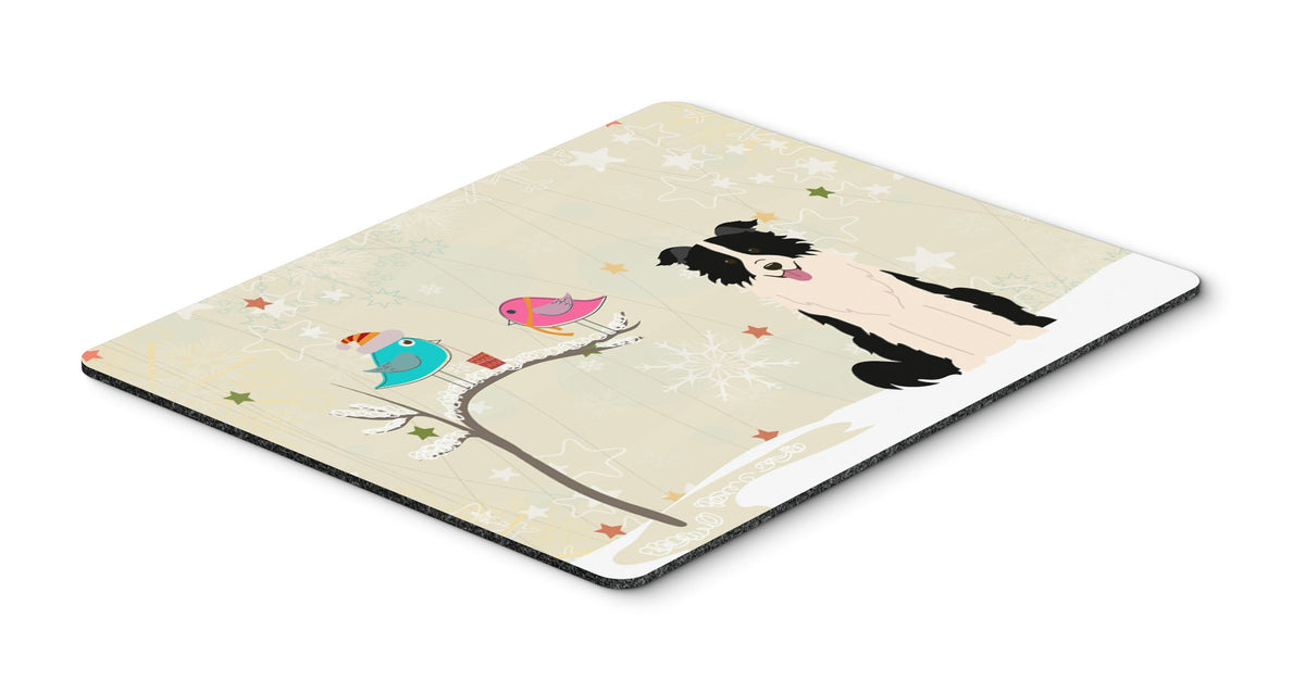 Caroline's Treasures BB2590MP Between Friends Border Collie - Black and White Mouse Pad, Hot Pad or Trivet for Home Office Gaming Working Computers