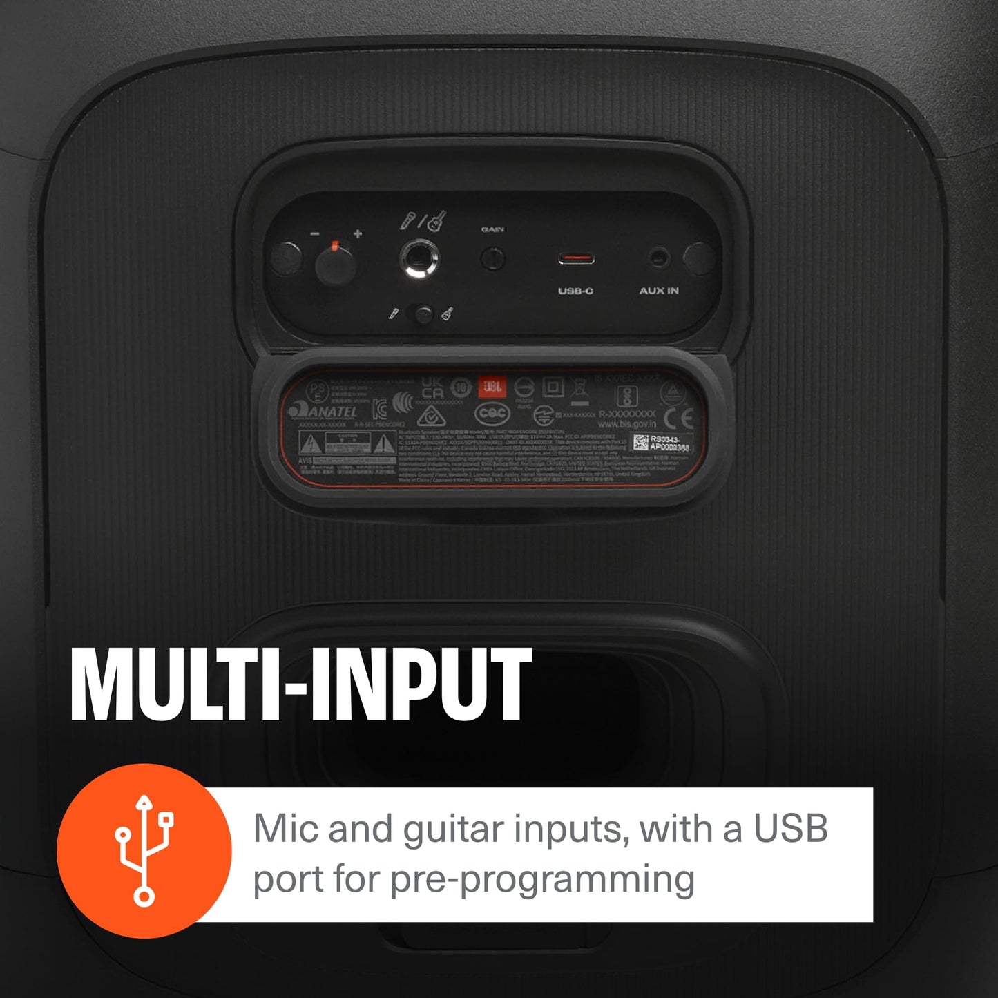 JBL Partybox Encore Essential 2 Bluetooth Speaker (Black) and divvi! Wireless Mic Pair Bundle