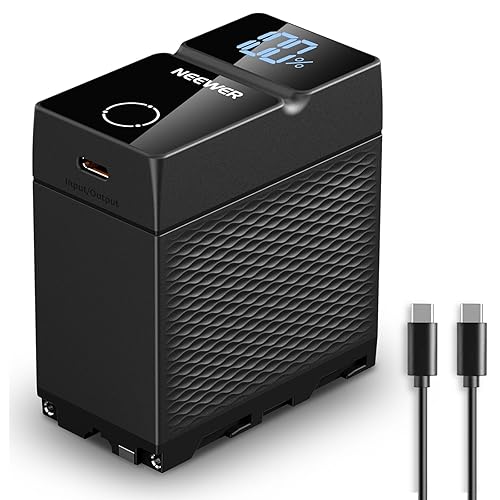 NEEWER 10500mAh NP-F970 Replacement Battery, PD 45W Fast Charging, 2.3H Fully Charged, OLED/USB A/USB C, for Camera Monitor Compatible with Sony FX3