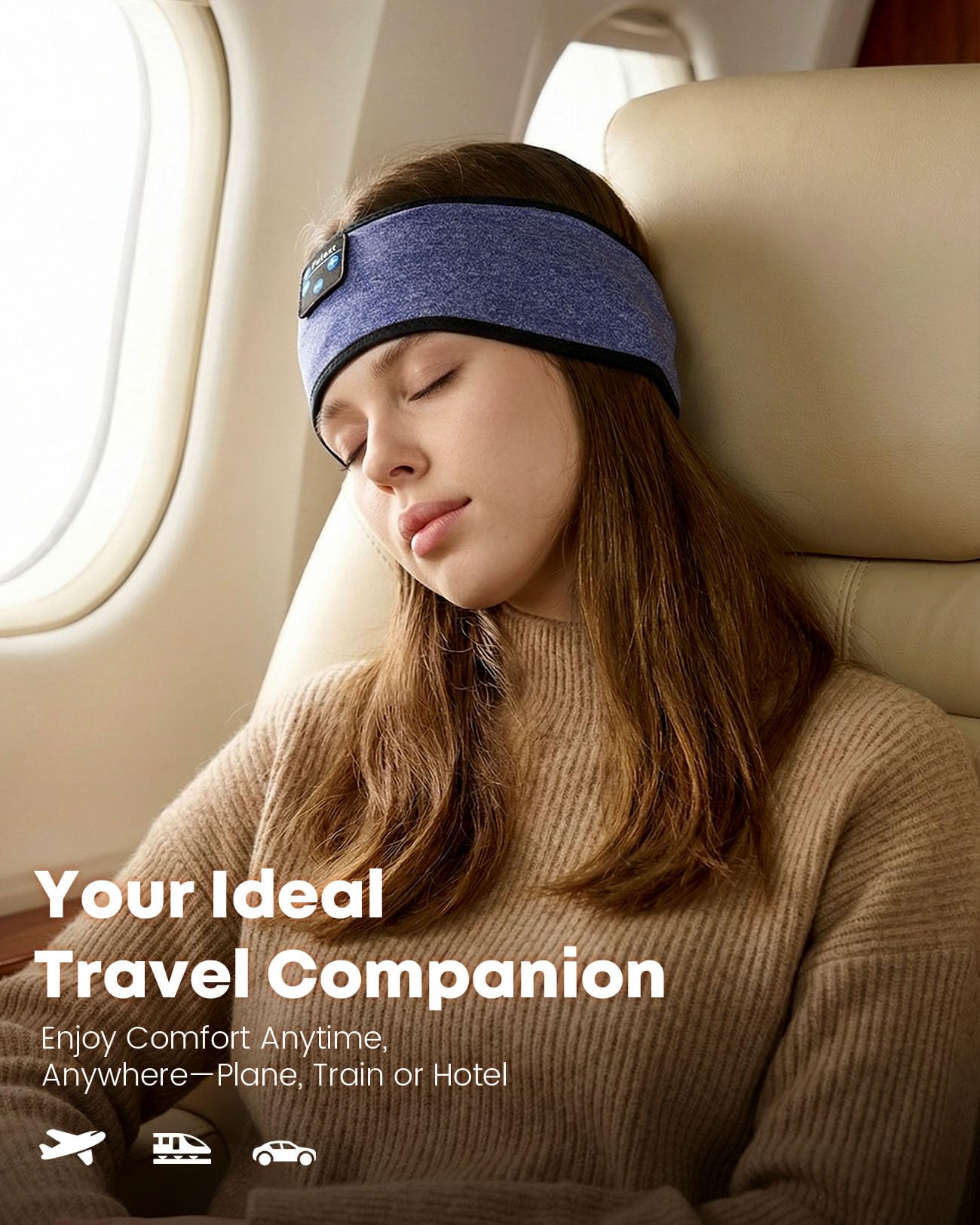 Fulext Sleep Headphones Headband10Hrs Bluetooth Headband with Cozy Earbuds Comfortable Sleeping Headphones for Side Sleepers, Sleep & Lounge Gift…