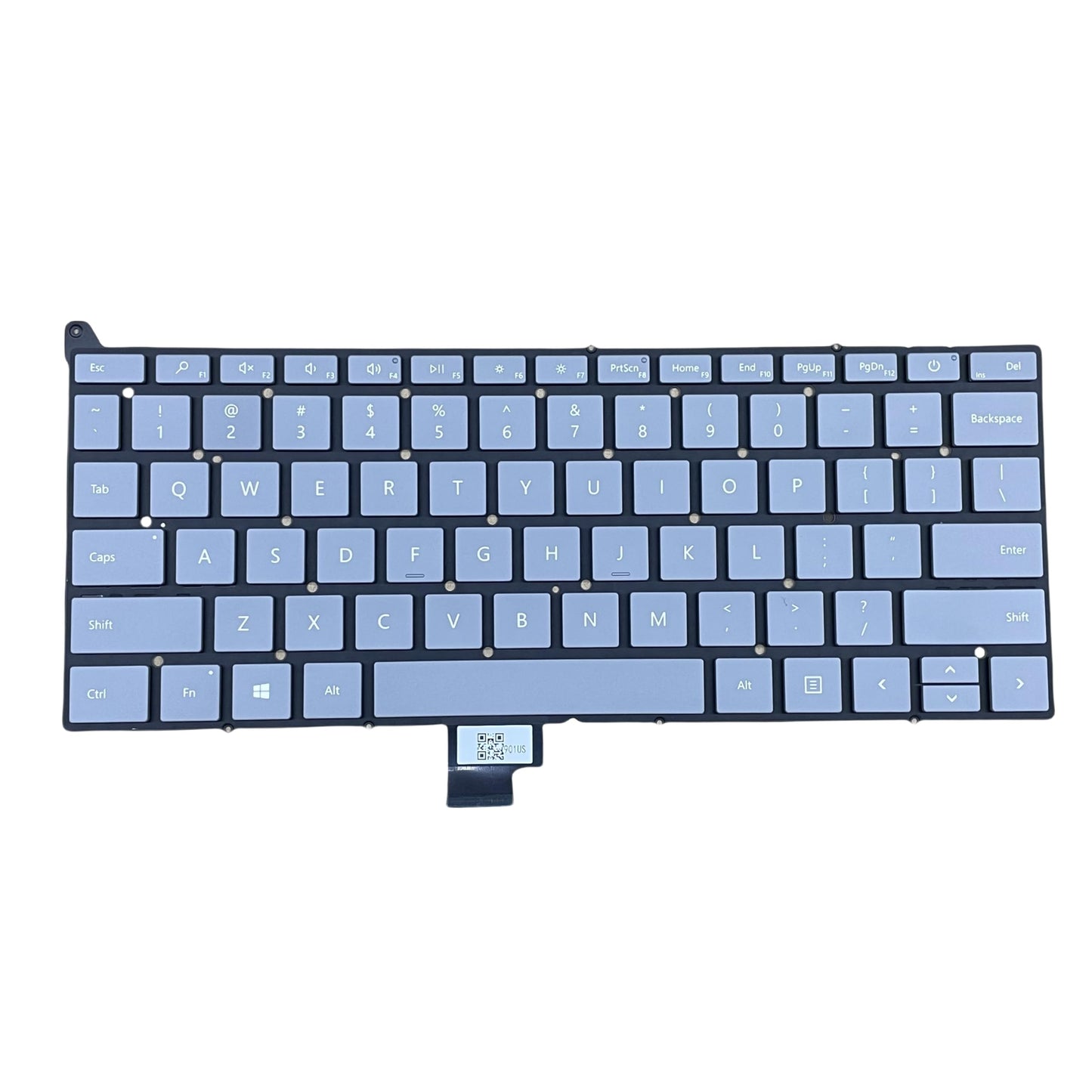 YIJIATech New Keyboard US Layout for Microsoft Surface Laptop GO1/2 2013 1943 1963 Gray Frameless Laptop Keyboard Without Backlight