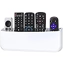 TotalMount Hole-Free Remote Holder - Eliminates The Need to Drill Holes in Your Wall (Premium White Remote Control Holder for 5 or 6 Remotes)