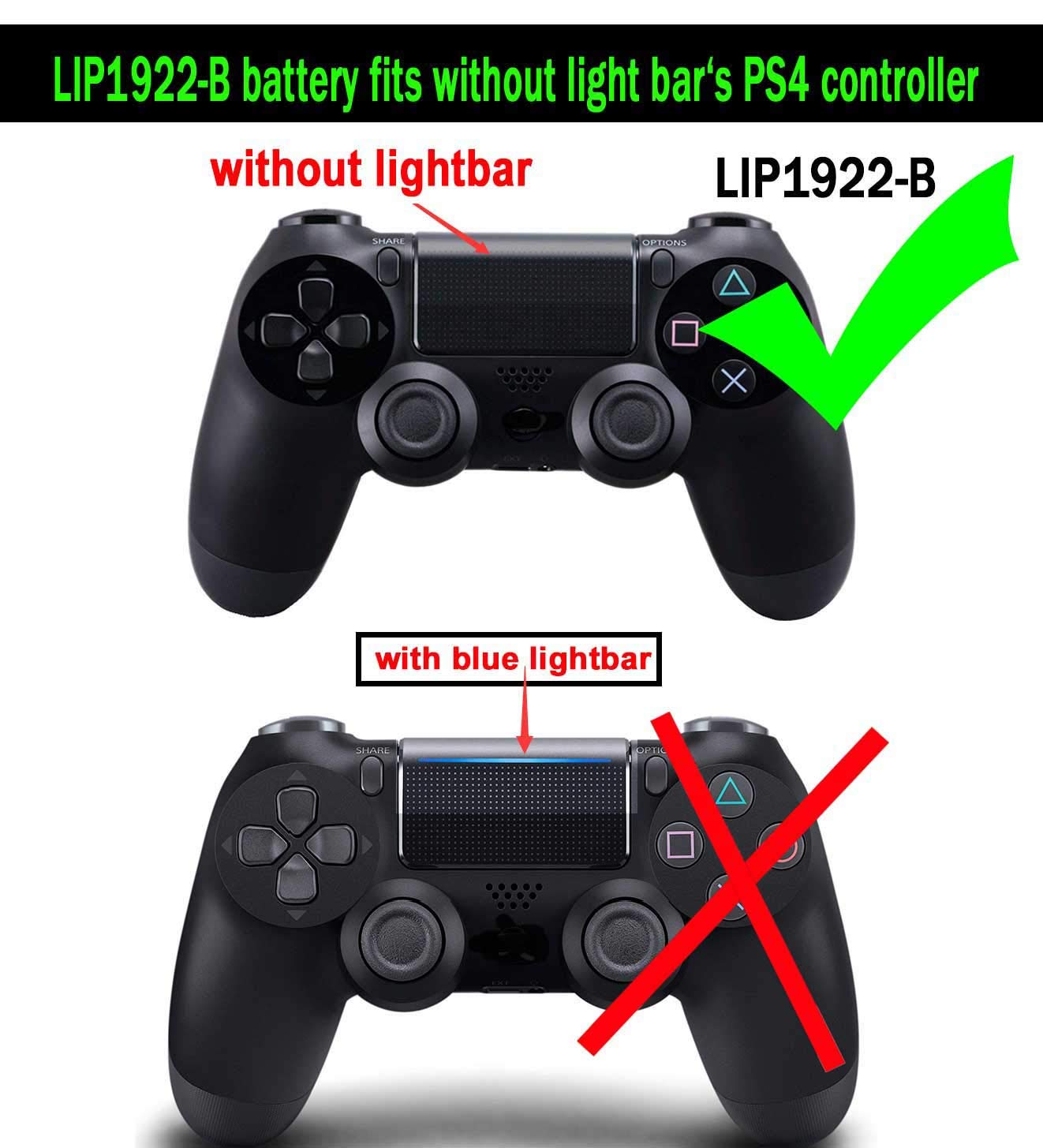 AOLIKES PS4 Controller Battery 3.7v 2200mAh Replacement for Sony PlayStation 4 DualShock 4 Wireless Controller CUH-ZCT1E CUH-ZCT2E CUH-ZCT1U CUH-ZCT2U