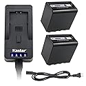 Kastar LED Super Fast Charger & Camcorder Battery X2 for Panasonic AG-VBR89G AG-VBR59 AG-VBR118G AG-BRD50 AG-B23 & AG-DVX200 AG-AC8 AG-AC90A AG-DVC30