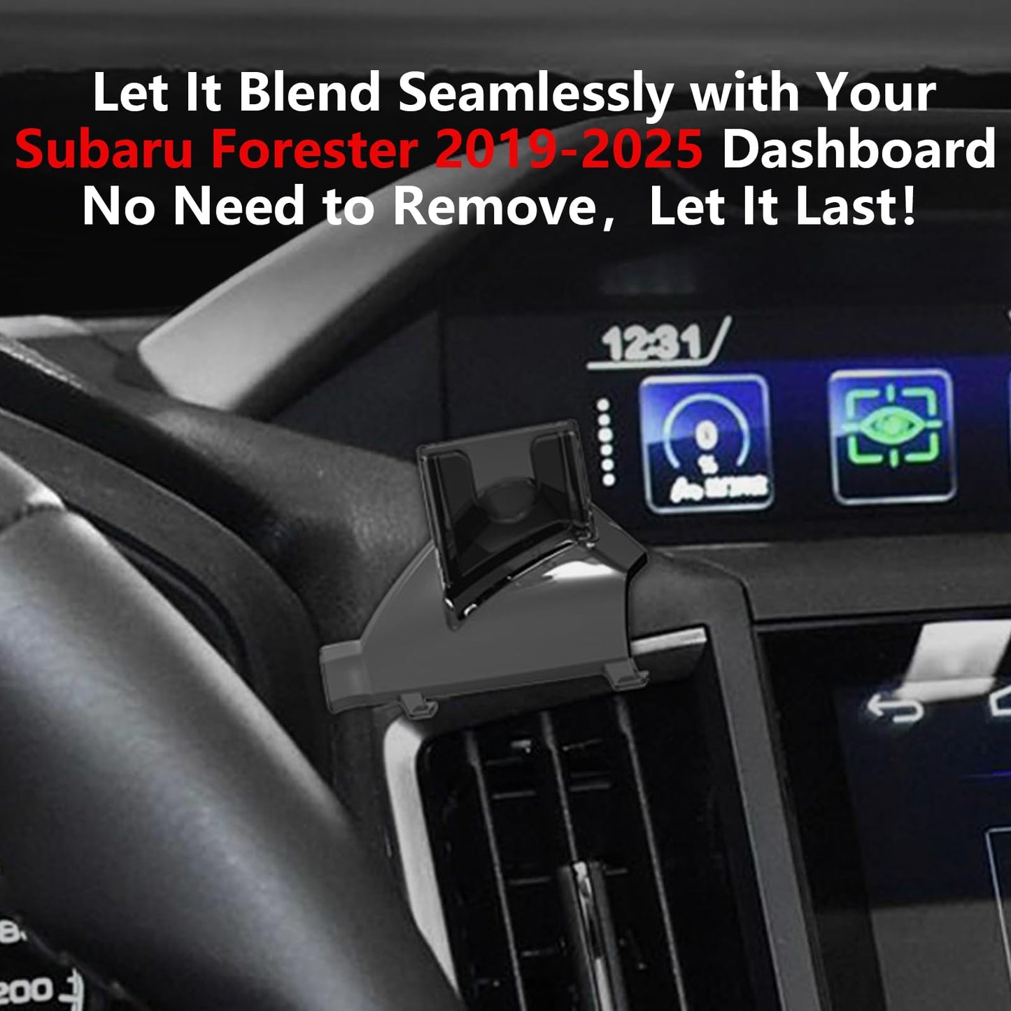 CLEC for Subaru Forester 2026-2019 Magnetic Wireless Car Charger Phone Holder Mount Custom Fit for Subaru Forester 2019-2025 15W Fast Charging Car