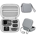 Honlyn Carrying Case for DJI Osmo Action 6,PU Storage Travel Bag for DJI Osmo Action 6 Accessories (Gray)