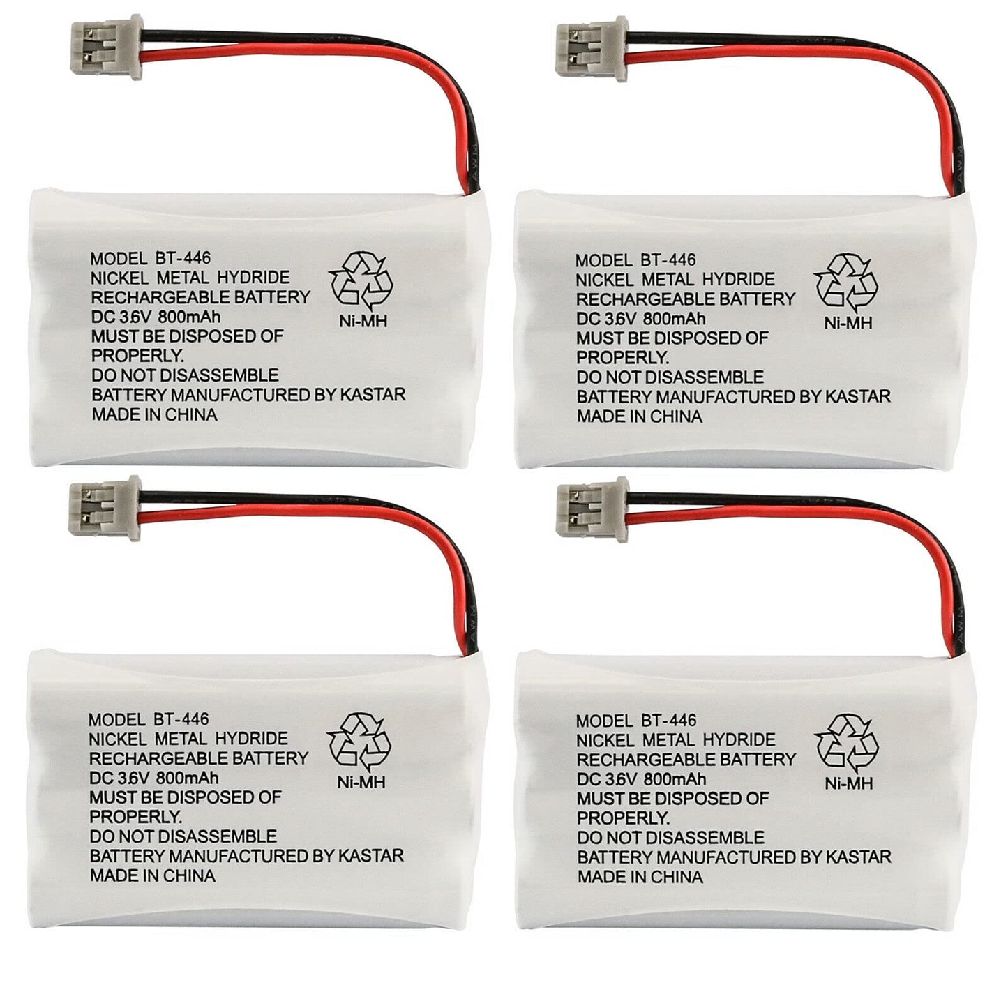 Kastar 4-Pack Battery Ni-MH 3.6V 800mAh Replacement for Uniden TRU9488-3 TRU9565 TRU9565-2 TRU9585 TRU9585-2 TRU9585-3 TRU9585-3AWX TRU9585-4