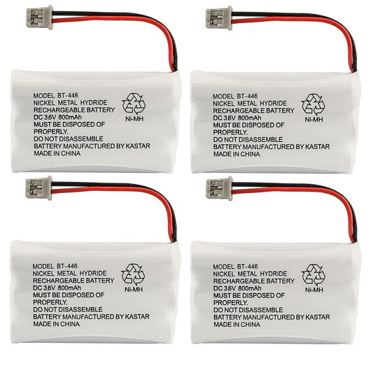 Kastar 4-Pack Battery Ni-MH 3.6V 800mAh Replacement for Uniden TRU9488-3 TRU9565 TRU9565-2 TRU9585 TRU9585-2 TRU9585-3 TRU9585-3AWX TRU9585-4