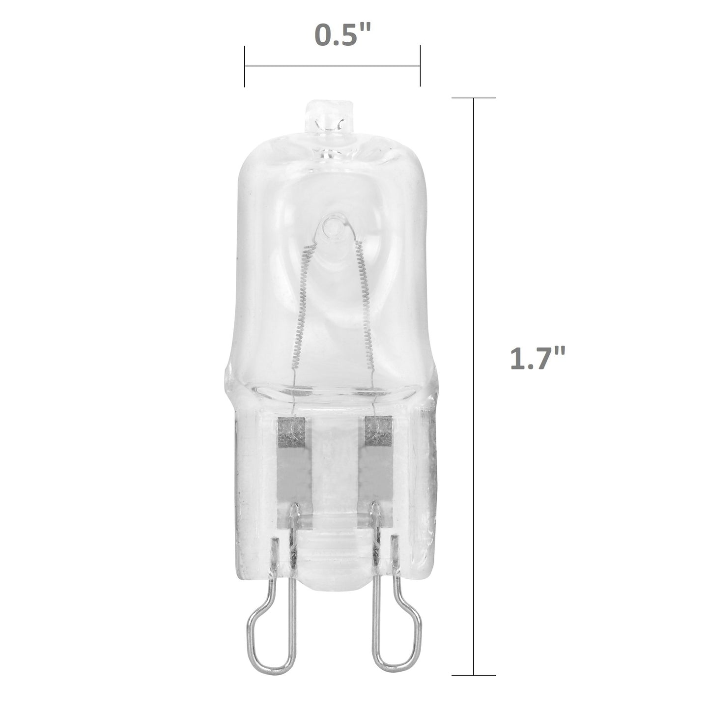 10 Pack Clear Lense Dimmable Q50/G9/CL/120V G9 JCD 50 Watt 120 Volt T4 JD Type Halogen House Hold Light Bulb Hanging Pendant Accent G9 JCD Round Pin