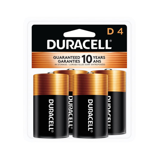 Duracell Coppertop D Batteries, 4 Count (Pack of 1), D Battery with Long-lasting Power, All-Purpose Alkaline D Battery for Household and Office…