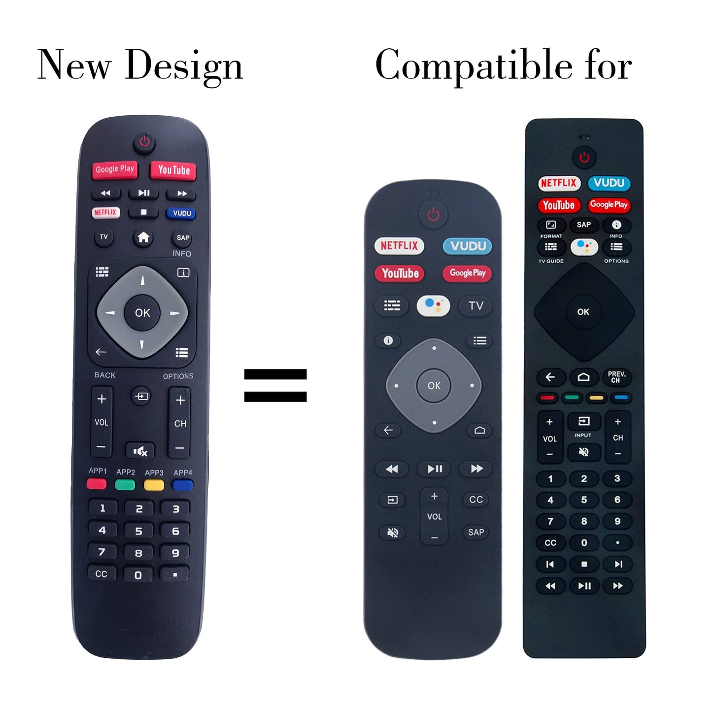 Replacement Remote Control for Philips Android Smart TV 43PFL5604/F7 55PFL5766/F7 50PFL5766/F7 55PFL5604/F7A 65PFL5766/F7 65PFL5604/F7A 65PFL5704/F7A