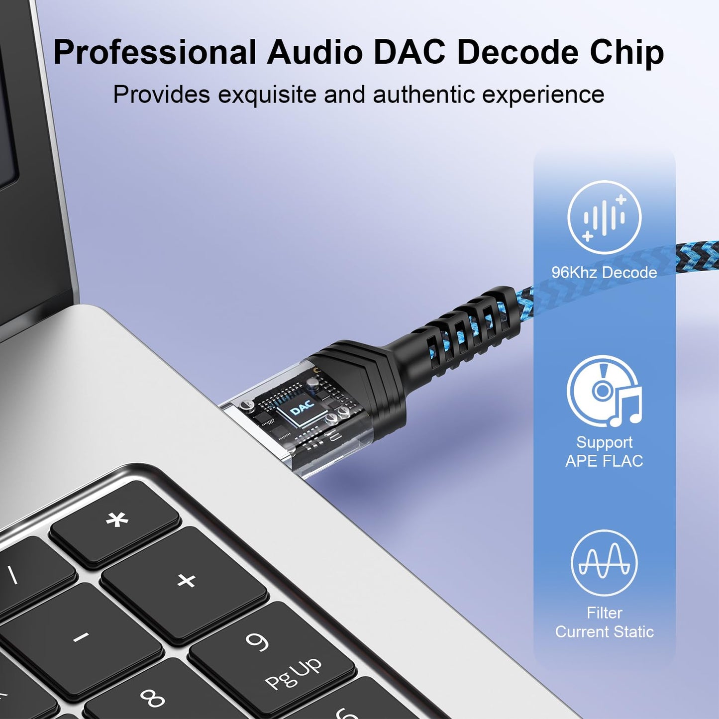 CIQILY USB A to 3.5mm Audio Aux Cable,Braided 3FT USB Male to AUX Male Jack Adapter TRS Stereo Audio Cord for Speaker Headphones PC Laptop Windows