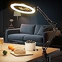 UBeesize 12’’ Ring Light with Overhead Phone Mount, LED Selfie Light with Stand and Phone Holder for iPhone and Laptop, Desk Light for Video