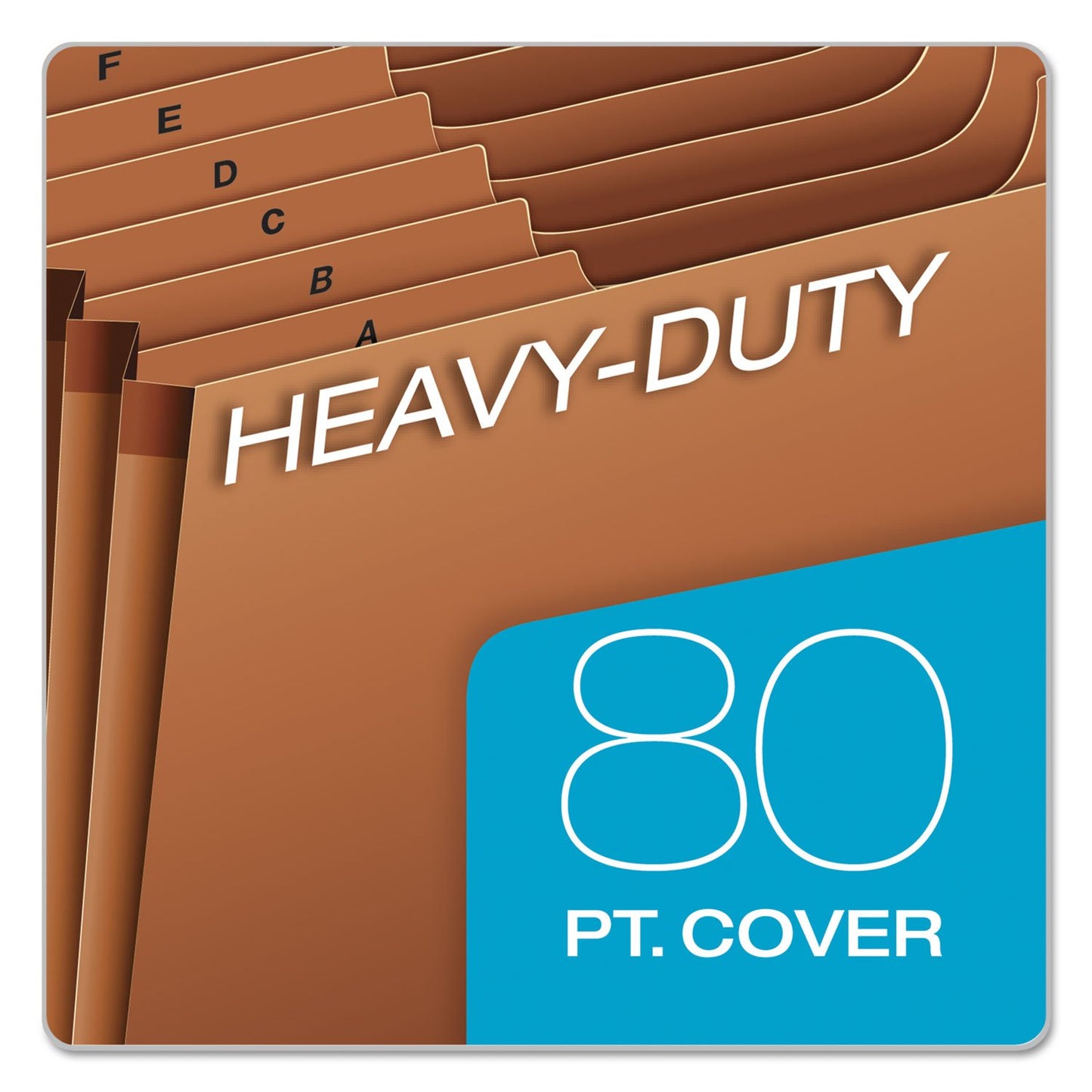Pendaflex Heavy Duty Expanding File with Extra-Thick Cover, Tyvek Reinforced Edges, 21 Pockets, A-Z Tabs, Elastic Cord Closure, Letter Size