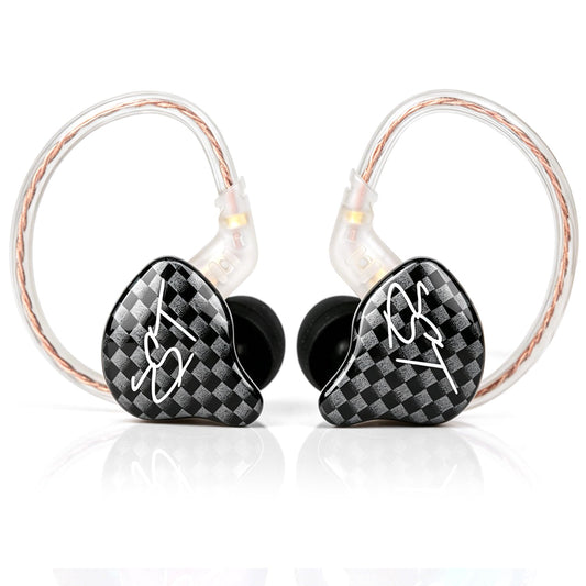 YINYOO KZ-ZST Hybrid Banlance Armature with Dynamic in-Ear Earphone 1BA+1DD HiFi Headset Wired Earbuds IEM Headphones Gaming Earbuds (Black-zst