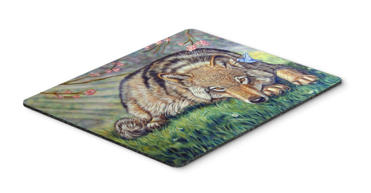 Caroline's Treasures 7356MP Wolf and Hummingbird Mouse Pad, Hot Pad or Trivet for Home Office Gaming Working Computers Laptop Mouse Mat,Washable Large