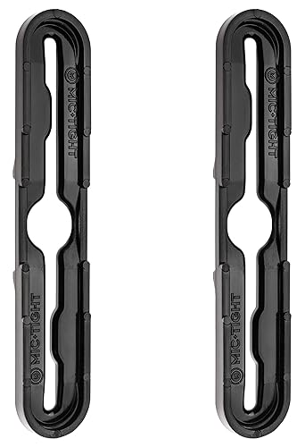 Mic+Tight 2 Pack The Police Mic Clip Tactical Portable Radio Mic Clip for Uniforms or Bullet-Proof Vest Carriers | Black