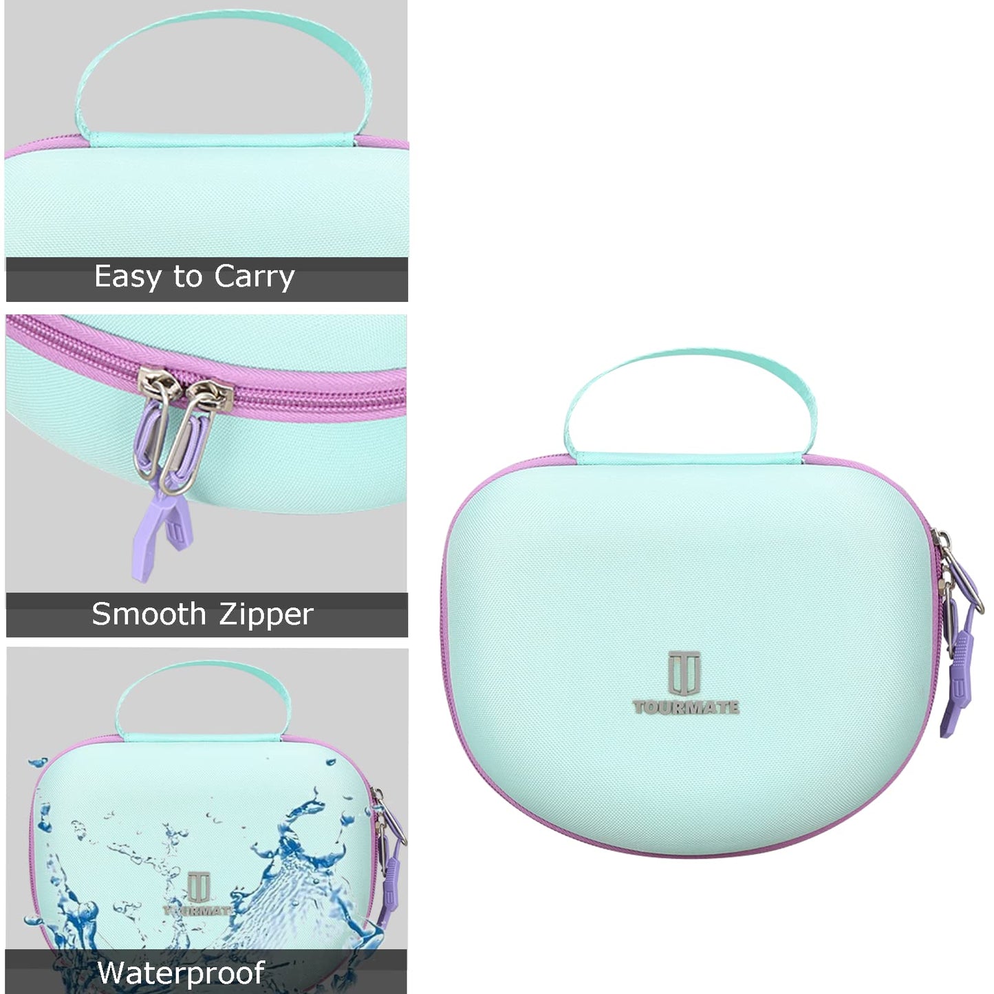 Tourmate Hard Travel Case for Riwbox CT-7 CT-7S / iClever HS01 / FosPower Cat Ear LED Light Kids Wireless Headphones, Protective Carrying Storage Bag
