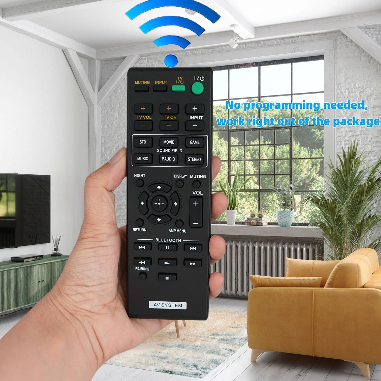 Replacement Remote Control for Sony HT-CT660 HT-CT260 SA-CT770 SA-CT370 HT-CT370 SA-WCT370 2.1 Channel Surround Sound Bar with Wireless Subwoofer Home