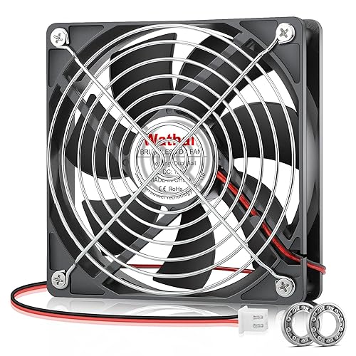 Wathai 120mm x 25mm 12V DC Brushless Cooling Fan Dual Ball High Speed 2Pin for Computer Case Cooler