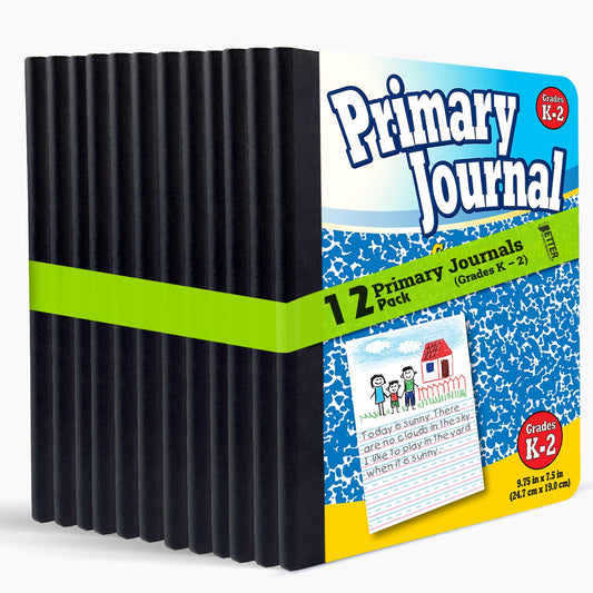 Better Office Products Primary Journal, Hardcover, Primary Composition Book Notebook - Grades K-2, 100 Sheet, One Subject, 9.75" x 7.5", Blue Cover-3