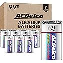 ACDelco 8-Count 9V Batteries, Maximum Power Super Alkaline Battery for Home and Office, 7-Year Shelf Life, Reclosable Packaging