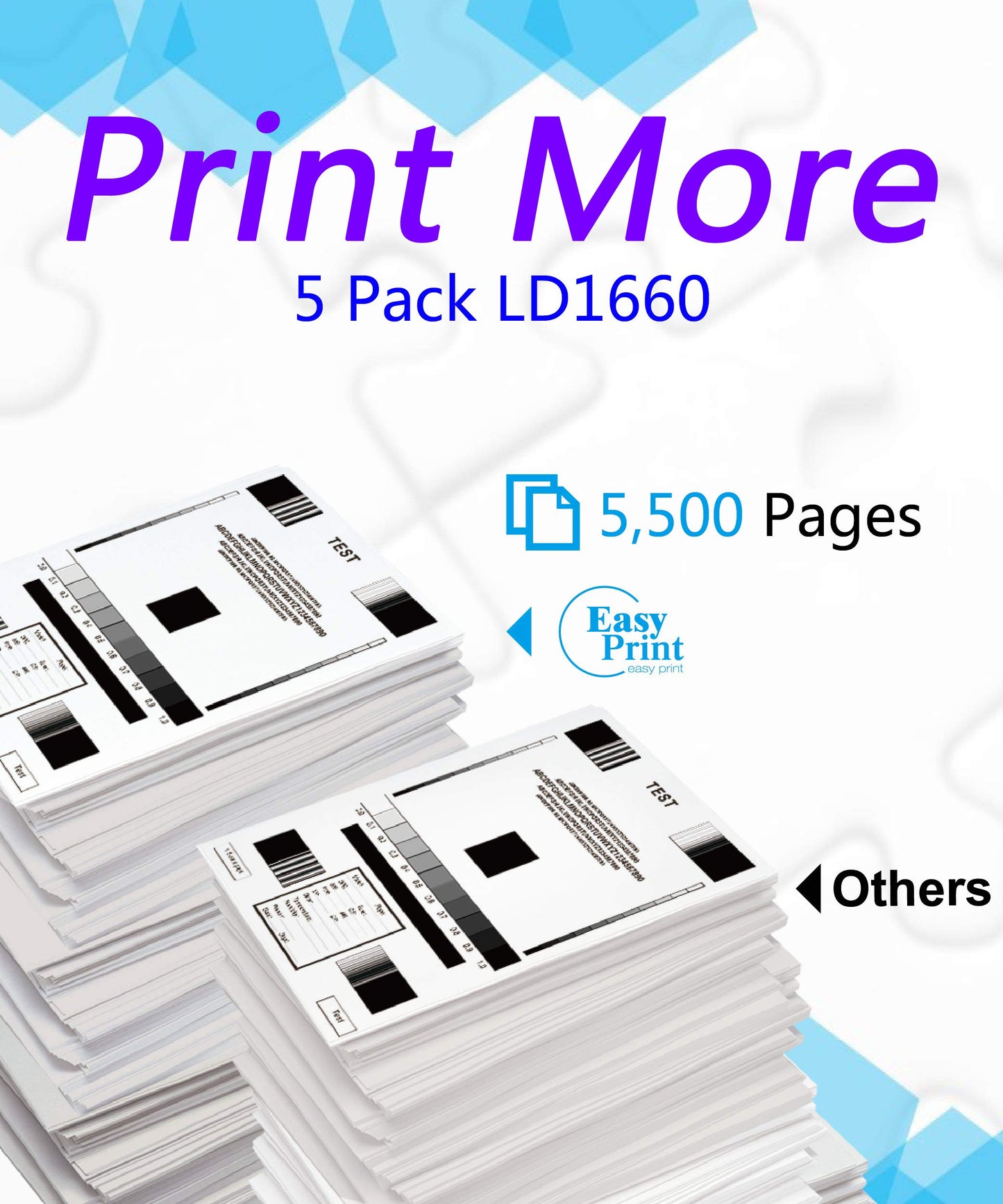EASYPRINT Compatible Toner Cartridge Replacement for Dell C1660 C1660W C1660cnw 1660 Printer (2 Black+1 Cyan+1 Magenta+1 Yellow, 5 Pack)