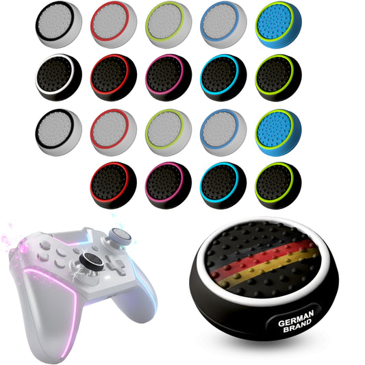 MatoSan 20 Thumbstick Grip Caps - Silicone Thumb Grips Compatible with PS5, PS4, Xbox Controller - Anti-Slip Joystick Cover - Controller Grips