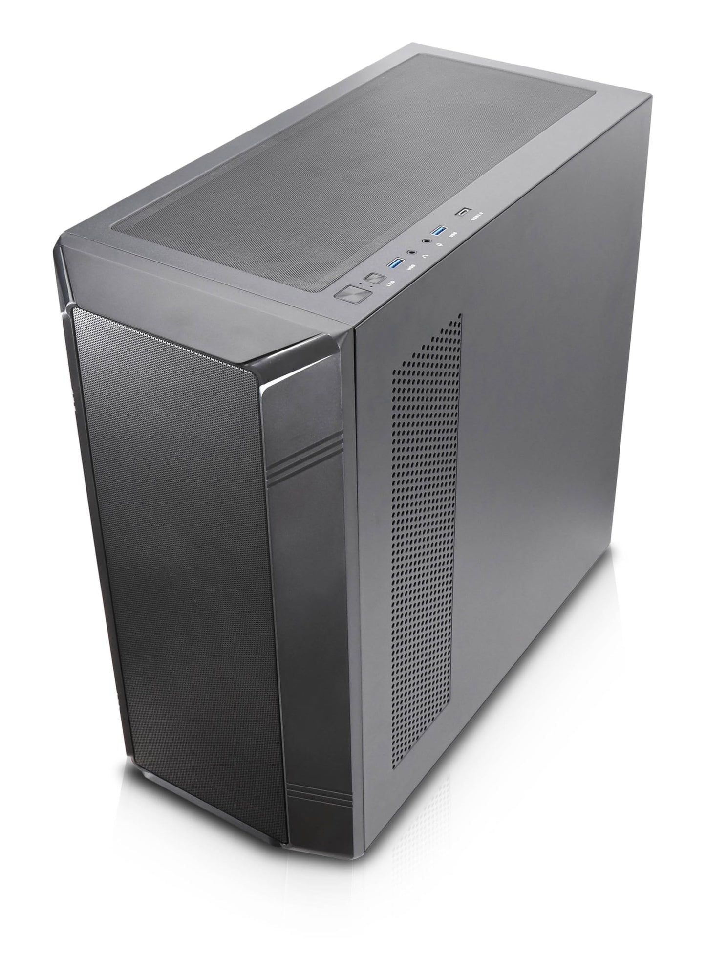 Rosewill Helium NAS Black ATX Mid Tower Computer Case, Mesh Panel, 4X 140mm PWM Fan, Ideal for DIY NAS, Media Servers, or Small Business Applications