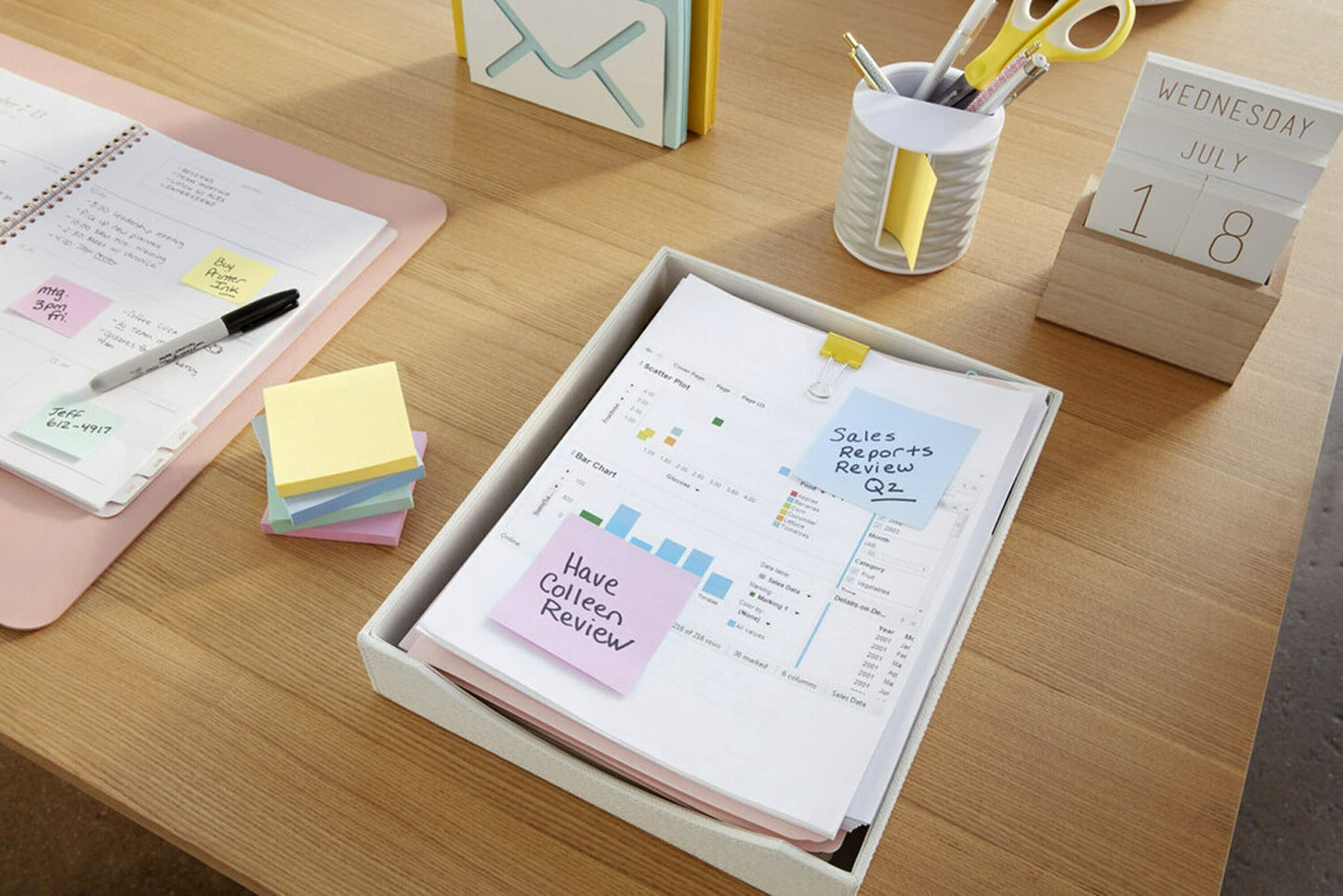 Post-it Greener Notes, 3x3 in, 24 Pads, America's #1 Favorite Sticky Notes, Sweet Sprinkles Collection, Pastel Colors, Clean Removal, 100% Recycled